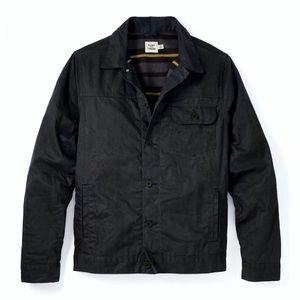 Flint and Tinder Flannel-lined Waxed Trucker Jacket Size Medium.